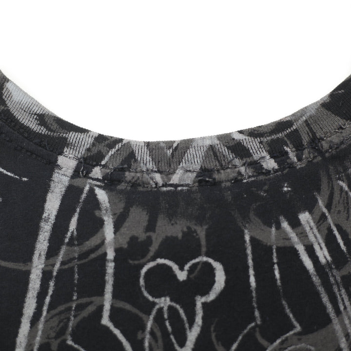 Y2K Mens Affliction Skeletal Wings Fleur De Lis T-Shirt Size M