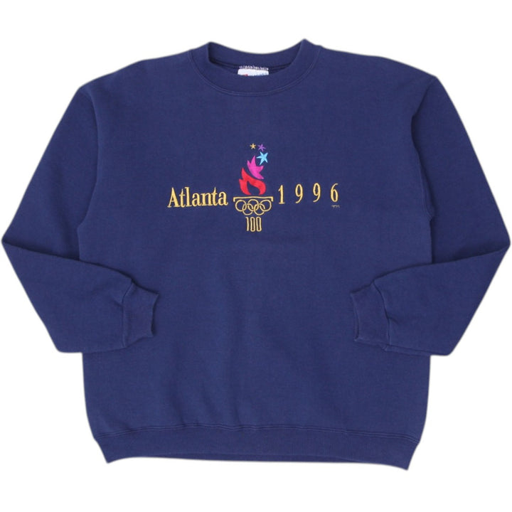 Vintage Mens Hanes Heavyweight Sweatshirt Navy Atlanta 1996 Olympics Size M | Migration_Sweatshirt | Fashion Rerun