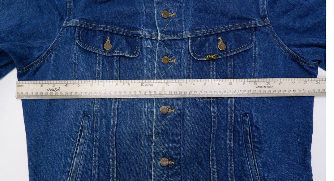 Vintage Mens Lee Riders Denim Trucker Jacket Dark Wash