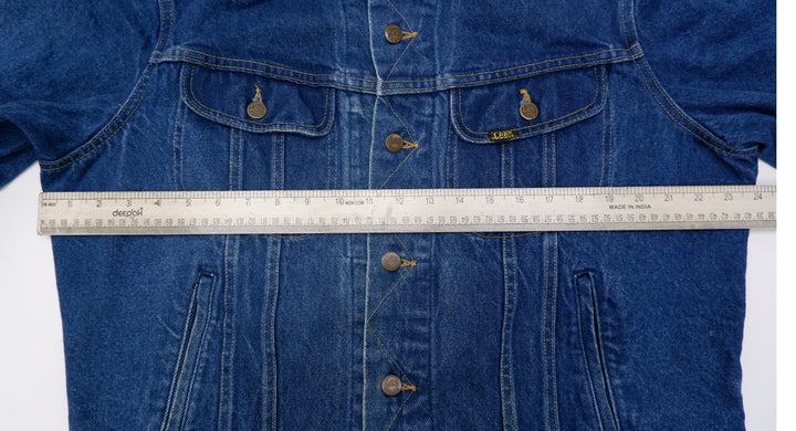 Vintage Mens Lee Riders Denim Trucker Jacket Dark Wash