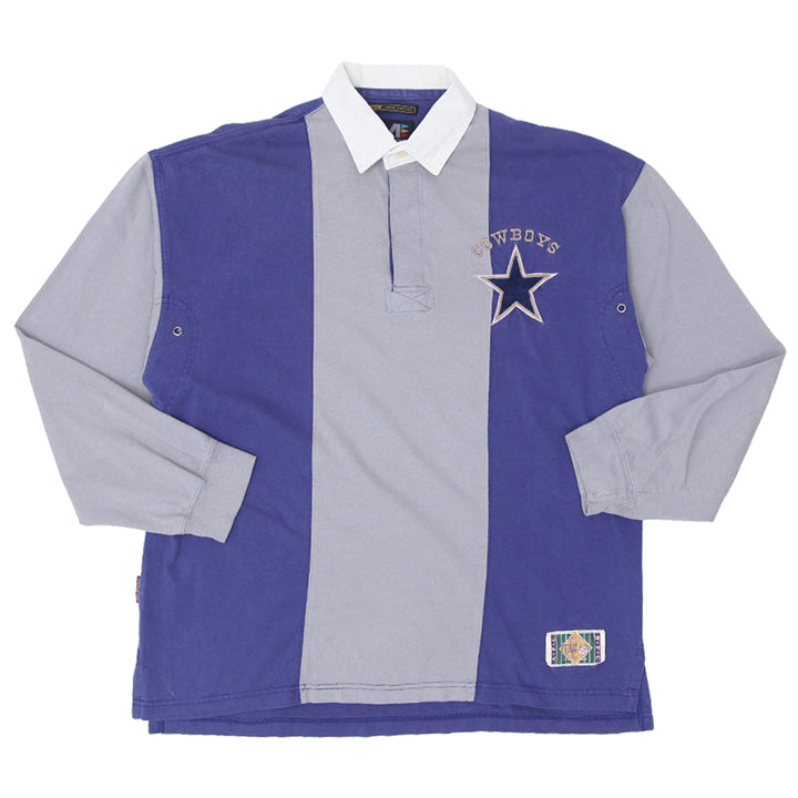 Vintage Mirage Dallas Cowboys Long Sleeve Polo T-Shirt - Fashion Rerun Vintage Migration_T-Shirt