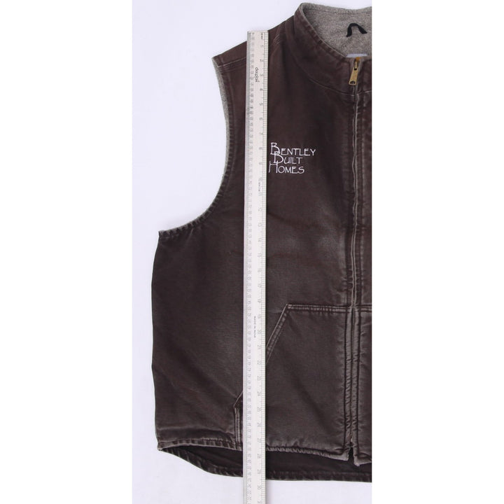 Carhartt V33 DKB Men's Mock Neck Sherpa Lined Work Wear Vest Brown 2XL | Migration_Vests WW Collection - View | Fashion Rerun