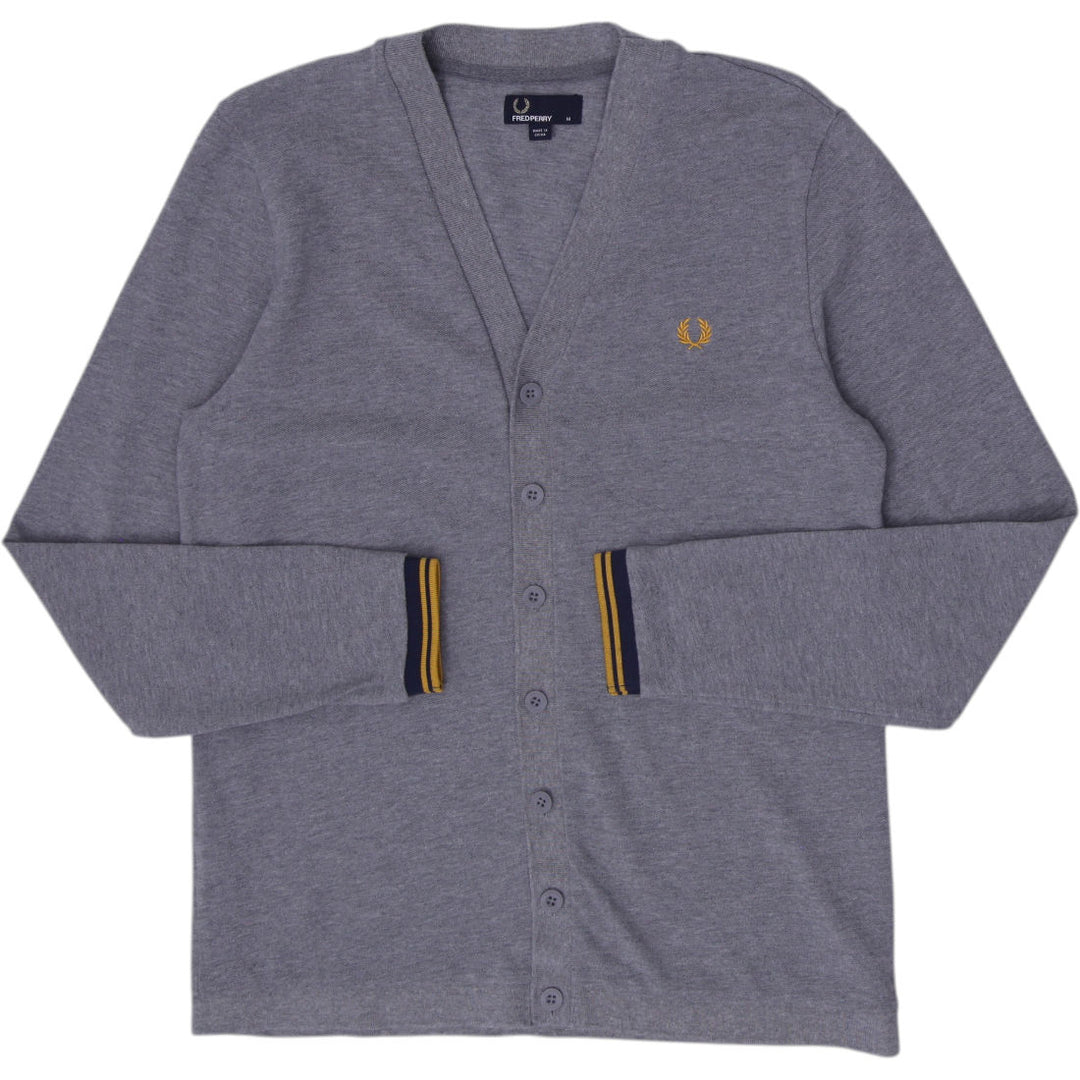 Mens Fred Perry Twin Tipped Knit V-Neck Cardigan Size M