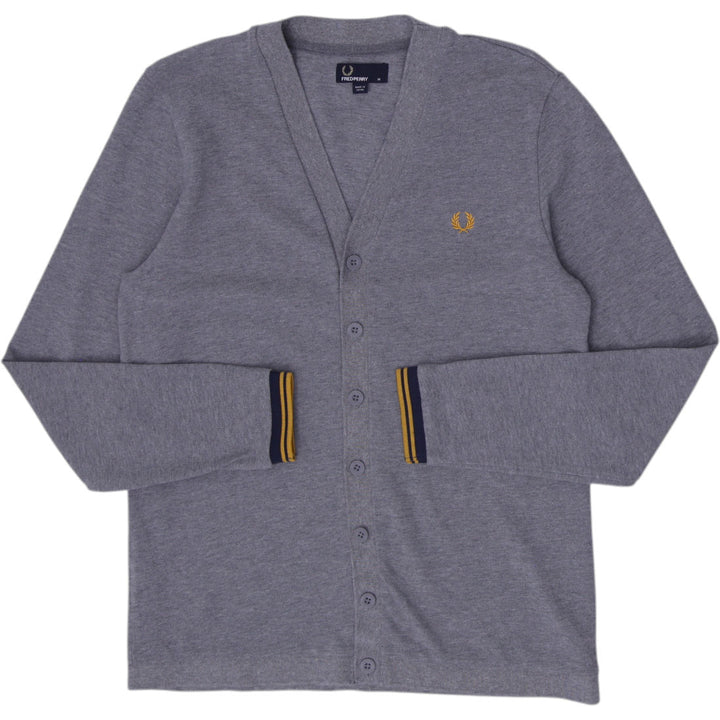Mens Fred Perry Twin Tipped Knit V-Neck Cardigan Size M