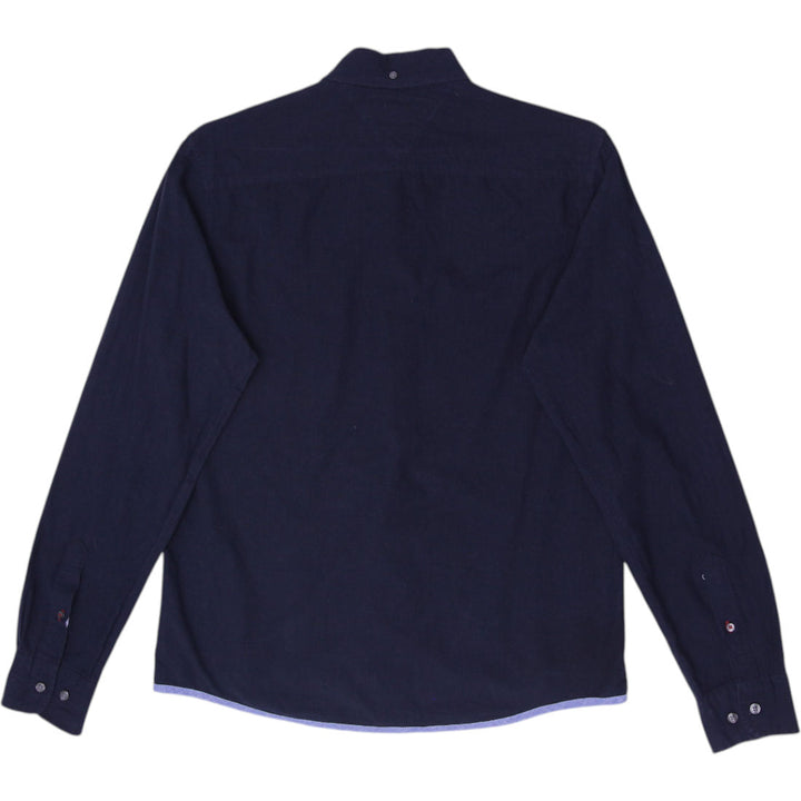 Mens Tommy Hilfiger Shirt Navy Long Sleeve Casual Logo Size M