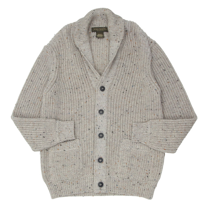 Vintage Inis Crafts 100% Merino Wool Knitted Sweater Cardigan