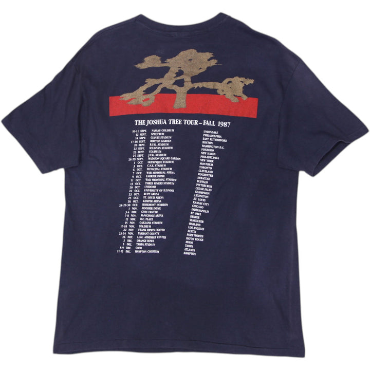 Vintage 80's U2 Joshua Tree Concert Tour T-Shirt Size L | Migration_T-Shirts - Side View | Fashion Rerun