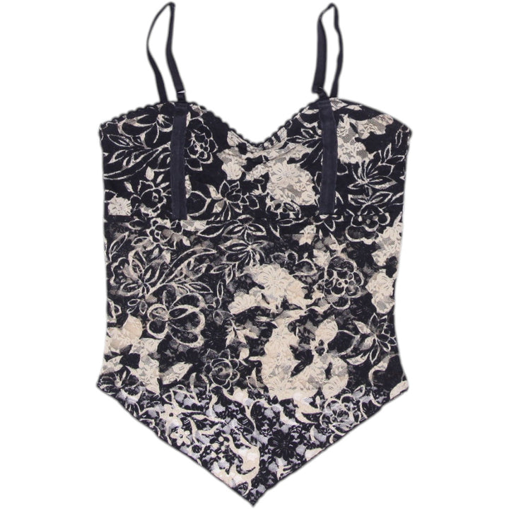 Y2K Ladies Floral Lace Strappy top Size S