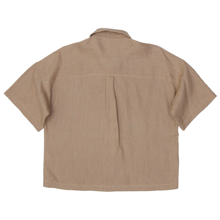 Mens Mara Hoffman 100% Hemp Short Sleeve Button Boxy Shirt