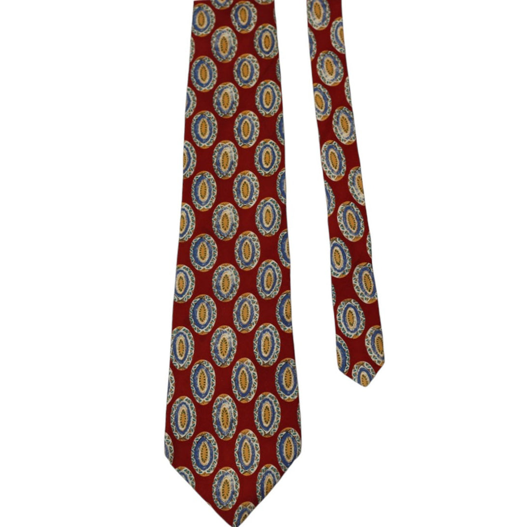 Mens Printed Chaps Ralph Lauren Printed 100% Silk Neck Tie