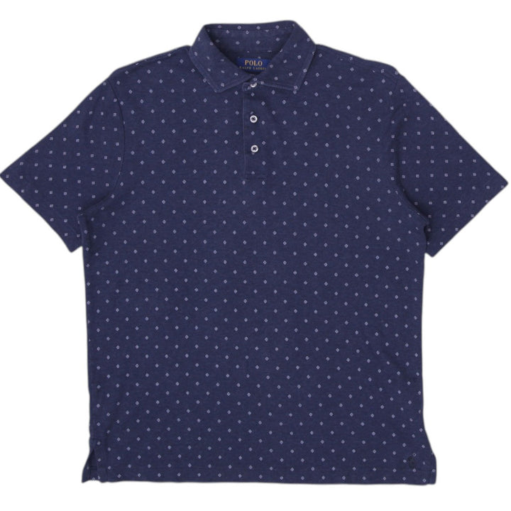 Mens Polo Ralph Lauren Polo Navy Patterned Short Sleeve Classic Shirt Size S | Migration_T-Shirts | Fashion Rerun