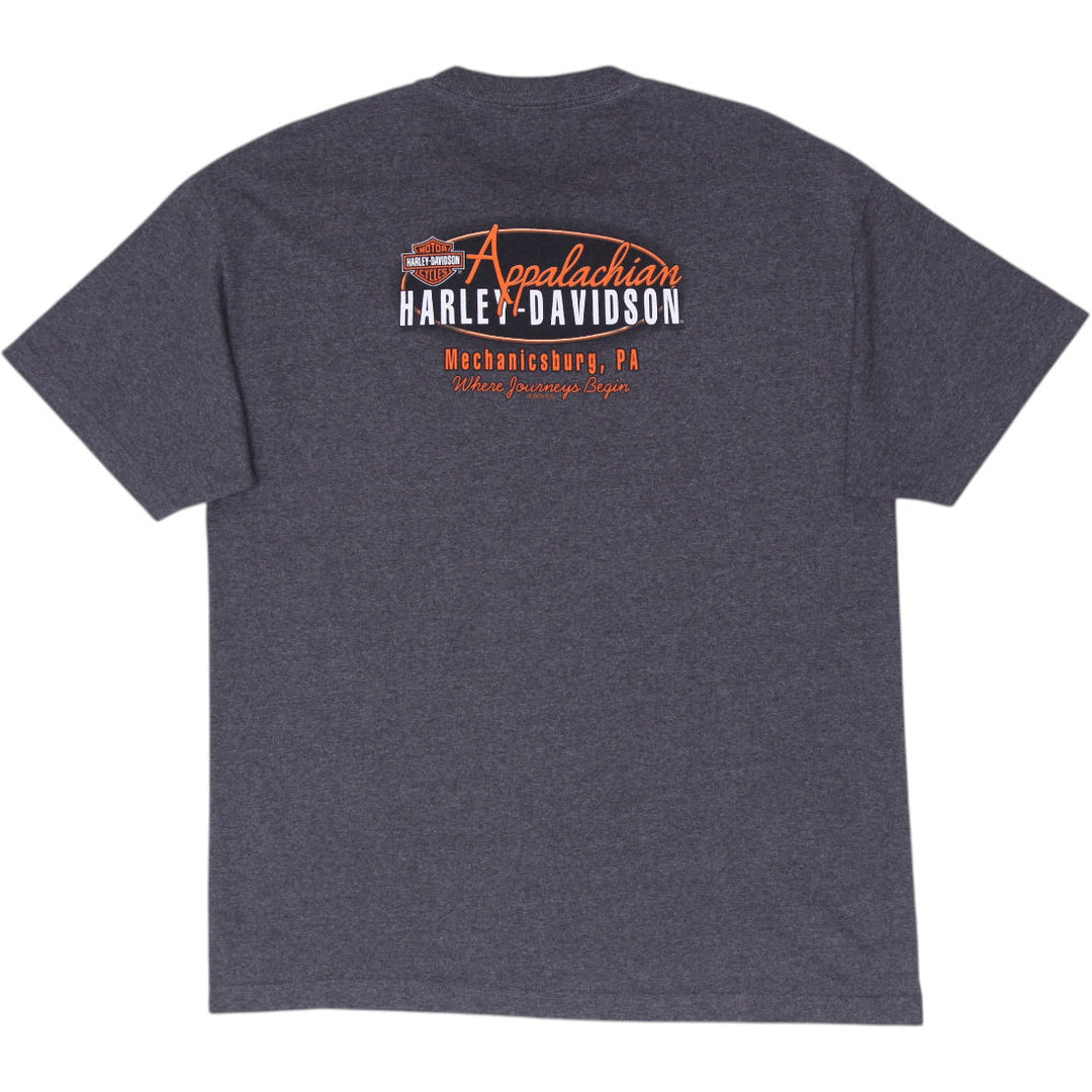 Mens Harley Davidson Appalachian Dealer Biker T-Shirt