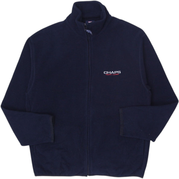Vintage Mens Chaps Ralph Lauren Navy Fleece Jacket Full Zip Large | Migration_Fleece | Fashion Rerun
