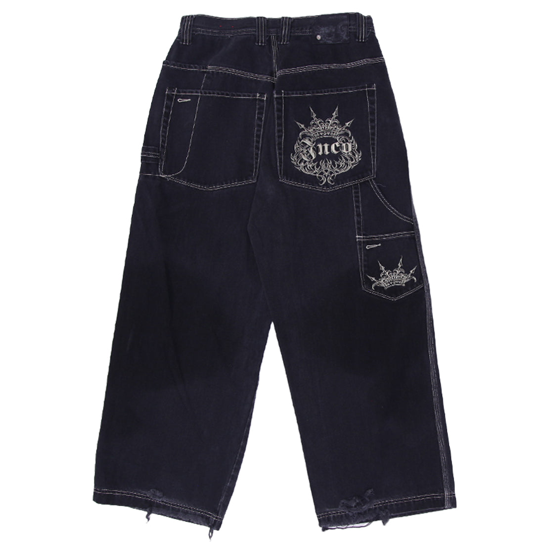 Shop Mens Y2K JNCO Jeans Dragon Embroidered Denim Jorts | Fashion
