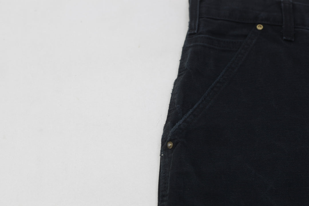 Mens Dungaree Fit B01 BLK Double Knee Carhartt Pants