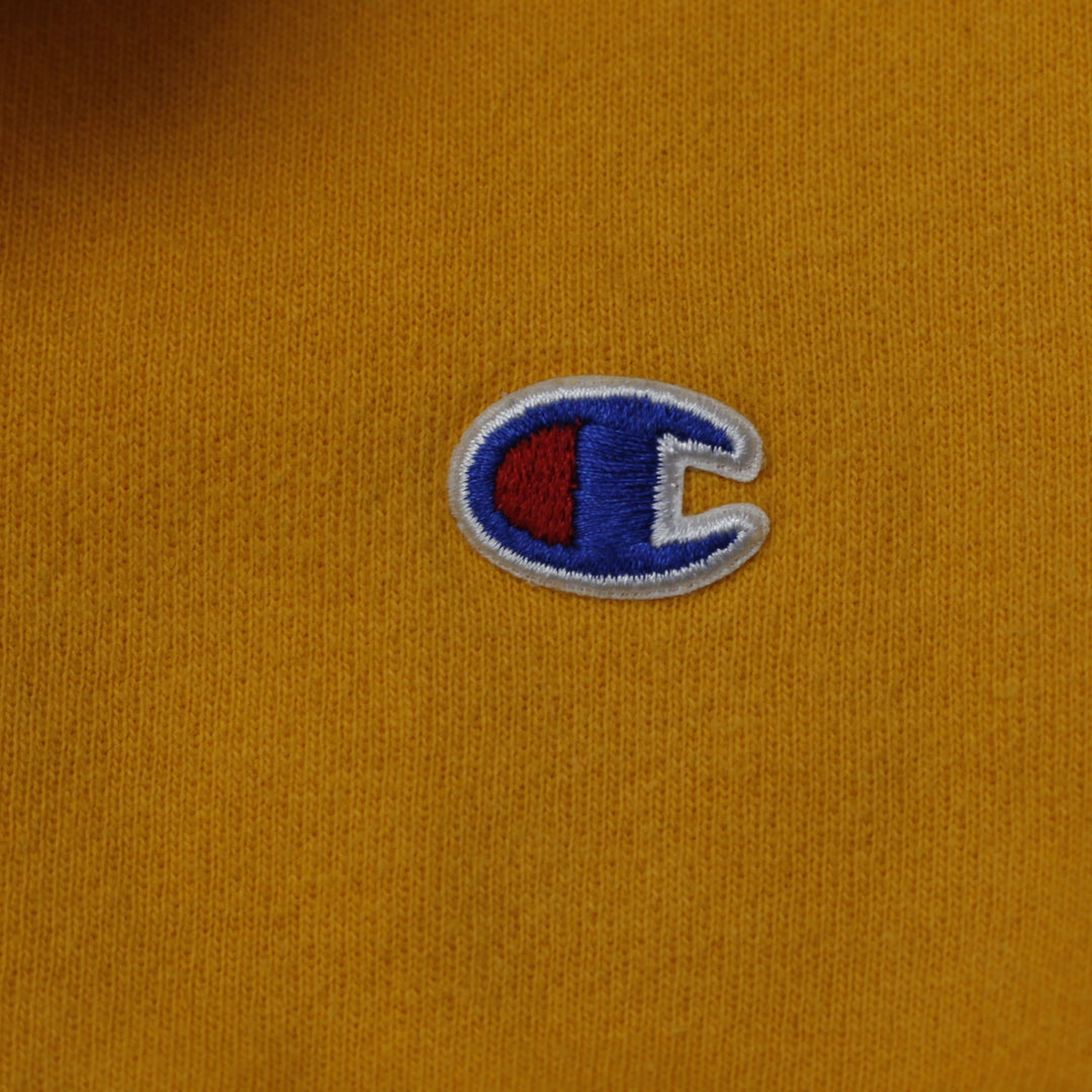 Mens Champion Reverse Weave  Mustard C Gold Heavyweight Pullover Hoodie Size S