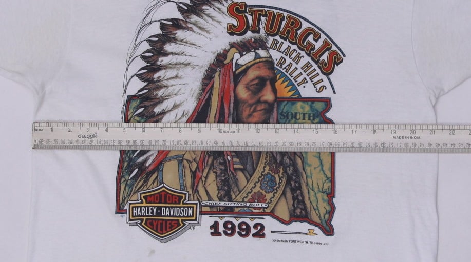Vintage 1992 Harley-Davidson Sturgis Black Hills Rally 3d Emblem T-Shirt XL Made In USA Single Stitch | Migra | Fashion Rerun