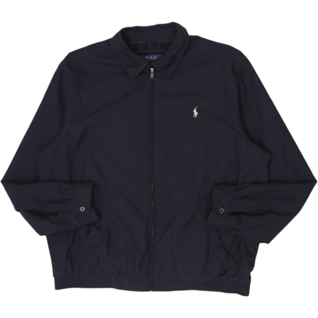 Mens Full-Zip Bi-Swing Harrington Windbreaker Jacket Size L