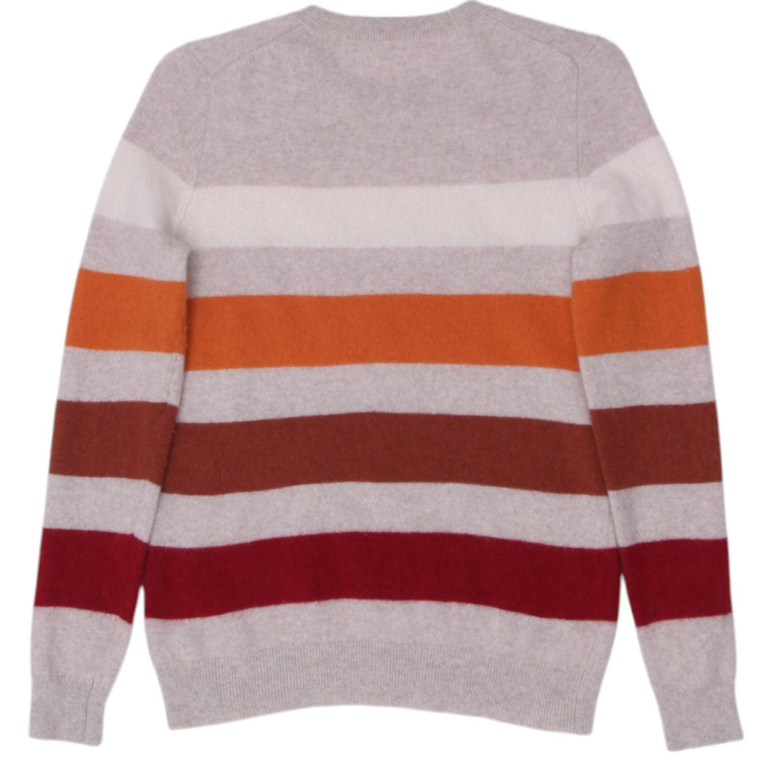 Ladies Cashmere Sweater Multi Color Striped Knitwear Cozy