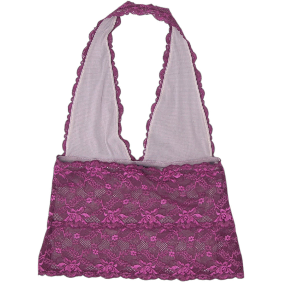 Y2K Ladies The Limited Lace Bralette Plum Floral Size M