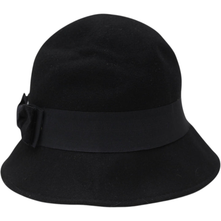 August Velvet Bow Cloche Hat