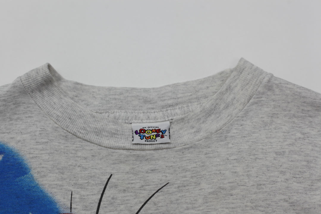 1995 Vintage Warner Bros Tweety Bird Mirror Print T-Shirt Gray Looney Tunes L | Migration_T-Shirts UAENAT40 - | Fashion Rerun