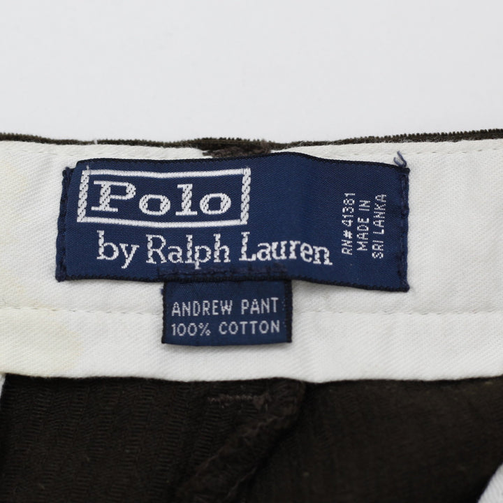 Mens Polo Ralph Lauren Andrew Corduroy Pants Brown Workwear Casual