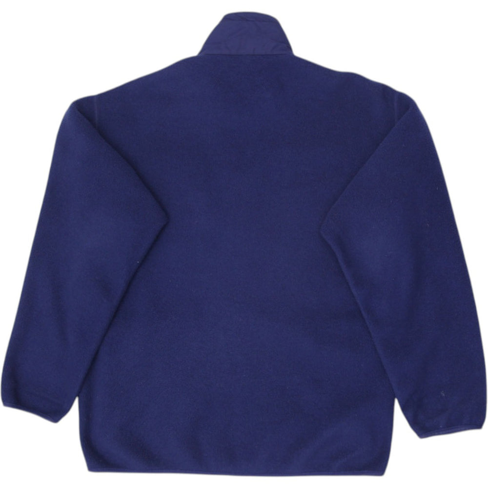 Vintage Patagonia Mens L Navy Full Zip Synchilla Fleece Jacket Made in USA | Migration_Fleece - Side View | Fashion Rerun