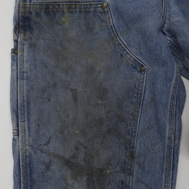 Mens Carhartt  B73-DST Loose Fit Distressed Workwear Denim Jeans Size 32x30