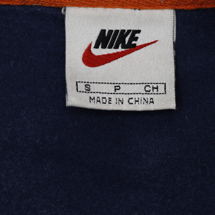 Vintage Mens Nike Crewneck Sweatshirt Gray Navy Cotton Retro | Migration_Sweatshirt - Back View | Fashion Rerun