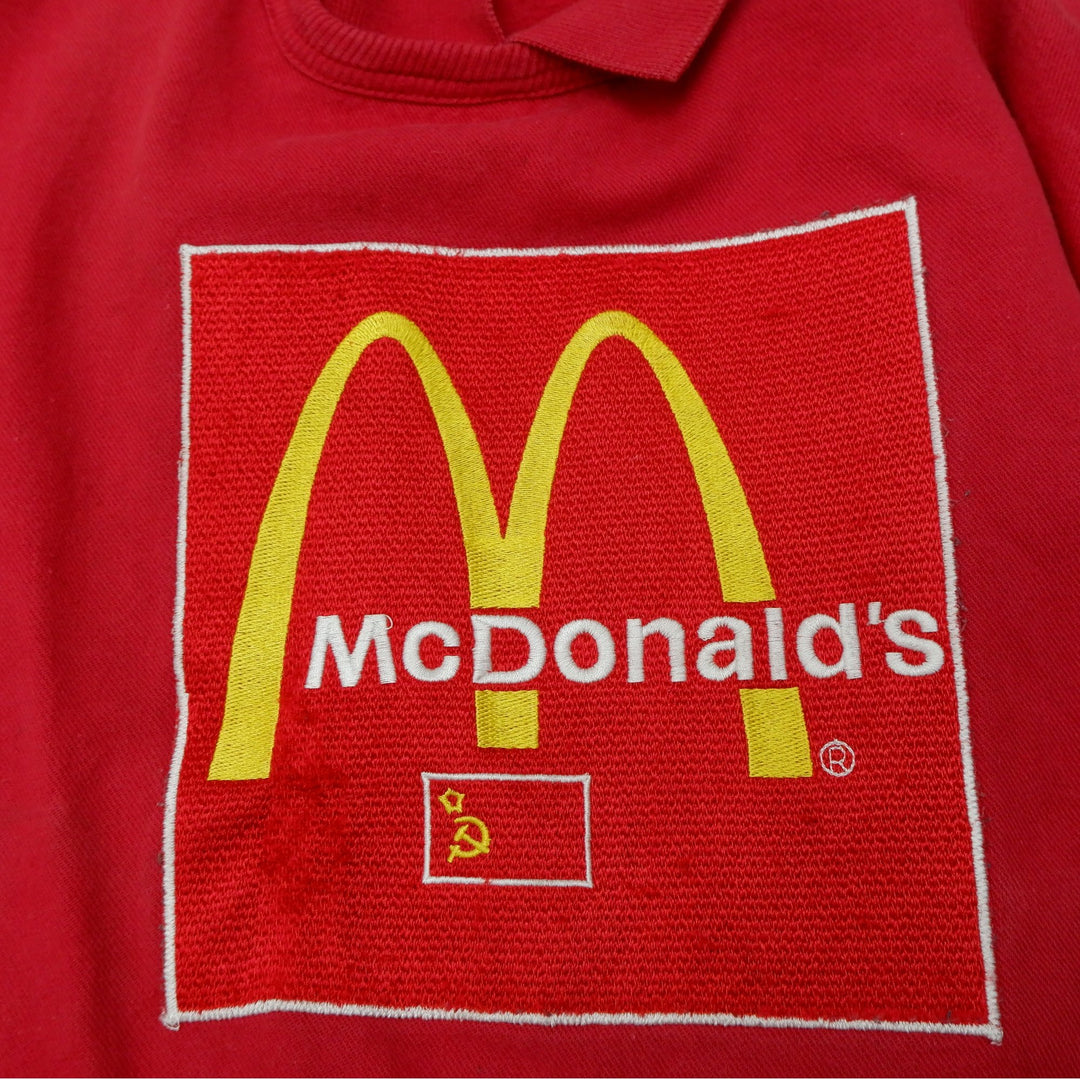 Vintage Mens Club 545 McDonald's Sweatshirt Red Logo Graphic