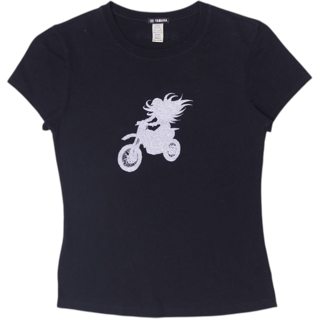 Y2K Ladies Yamaha Motorsports Graphic T-Shirt Size S