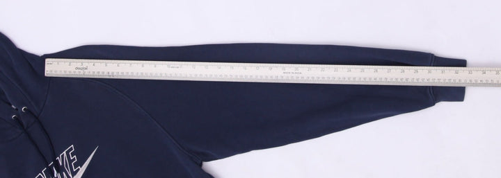 Vintage Nike Navy Blue Spell Out Logo Pullover Hoodie L | Migration_Hoodies - View 7 | Fashion Rerun