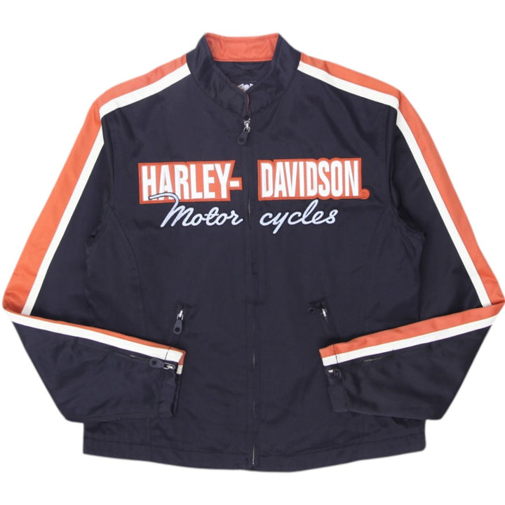 Vintage Ladies Black Harley Davidson Biker Zipper Jackets M | Migration_Jackets | Fashion Rerun