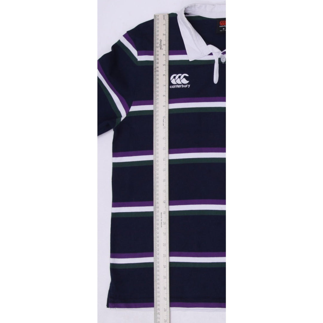 Vintage Canterbury Rugby Shirt Navy Striped Centenary 1922-2022 Size M | Migration_T-Shirts - View 6 | Fashion Rerun