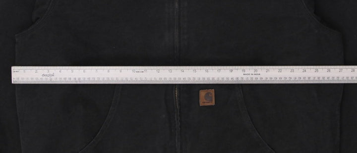 Men Carhartt J130 MOS Green Duck Canvas Hooded Quilted Jacket