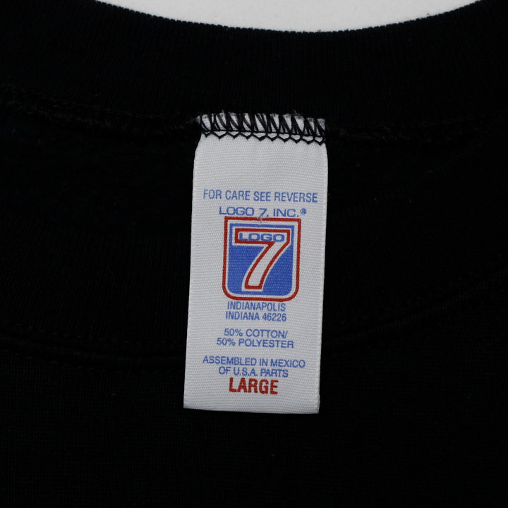 Vintage Logo 7 Indiana Pacers Black Sweatshirt