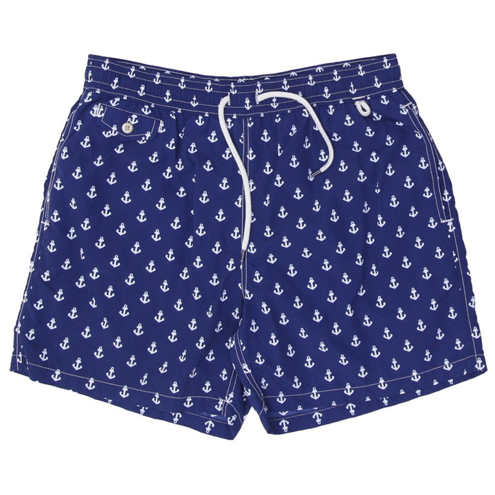 Mens Polo Ralph Lauren Swim Trunks Anchor Print Drawstring Shorts
