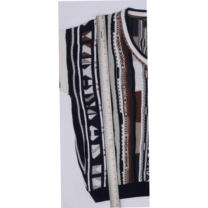 Vintage Tosani Coogi Style V-Neck Sweater
