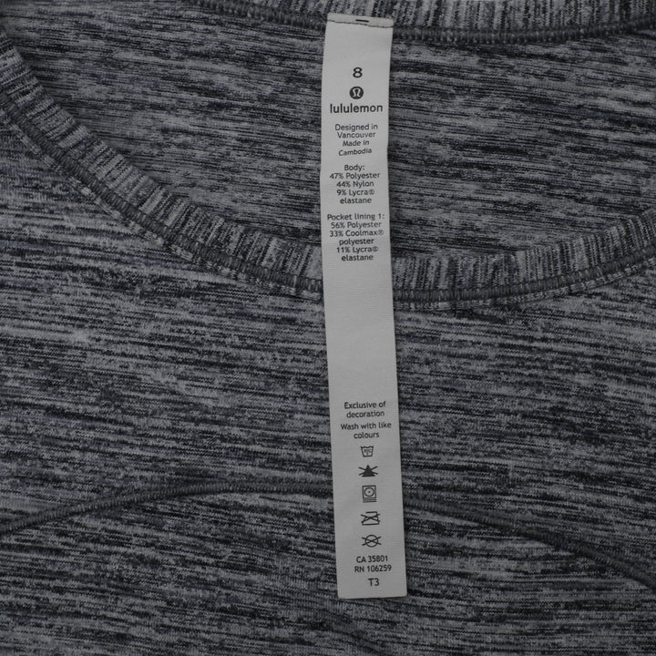 Ladies Lululemon Gray Long Sleeve Heathered Knitwear T-Shirt