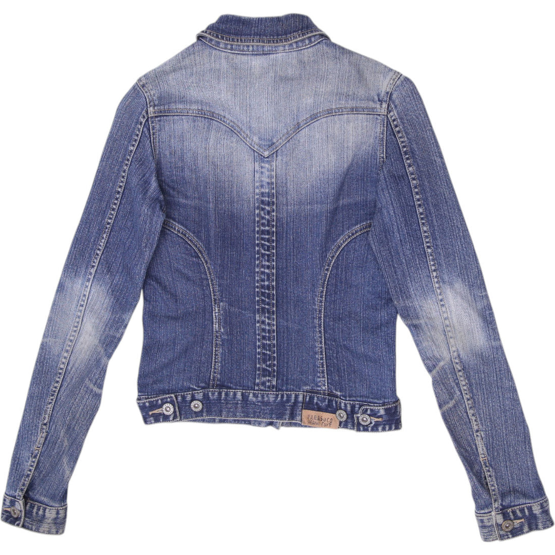 Y2K Ladies Parasuco Denim Cult Fitted Jean Jacket Size XS / TP