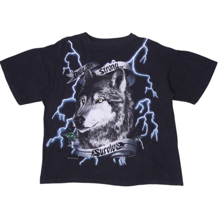 Vintage 90s American Thunder Lightning Leader of the Pack T-Shirt Size XL