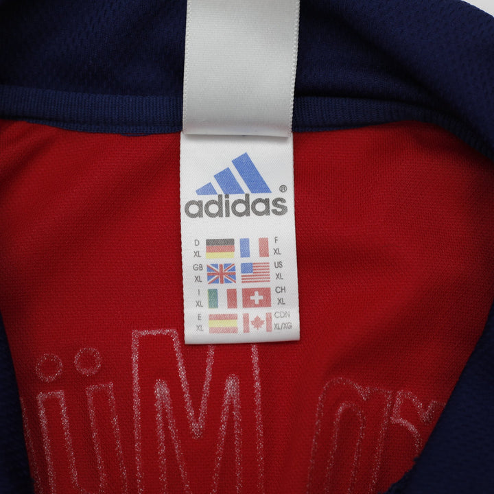 Vintage Mens 90s Adidas FC Bayern Munich Jersey Red Soccer Logo Opel