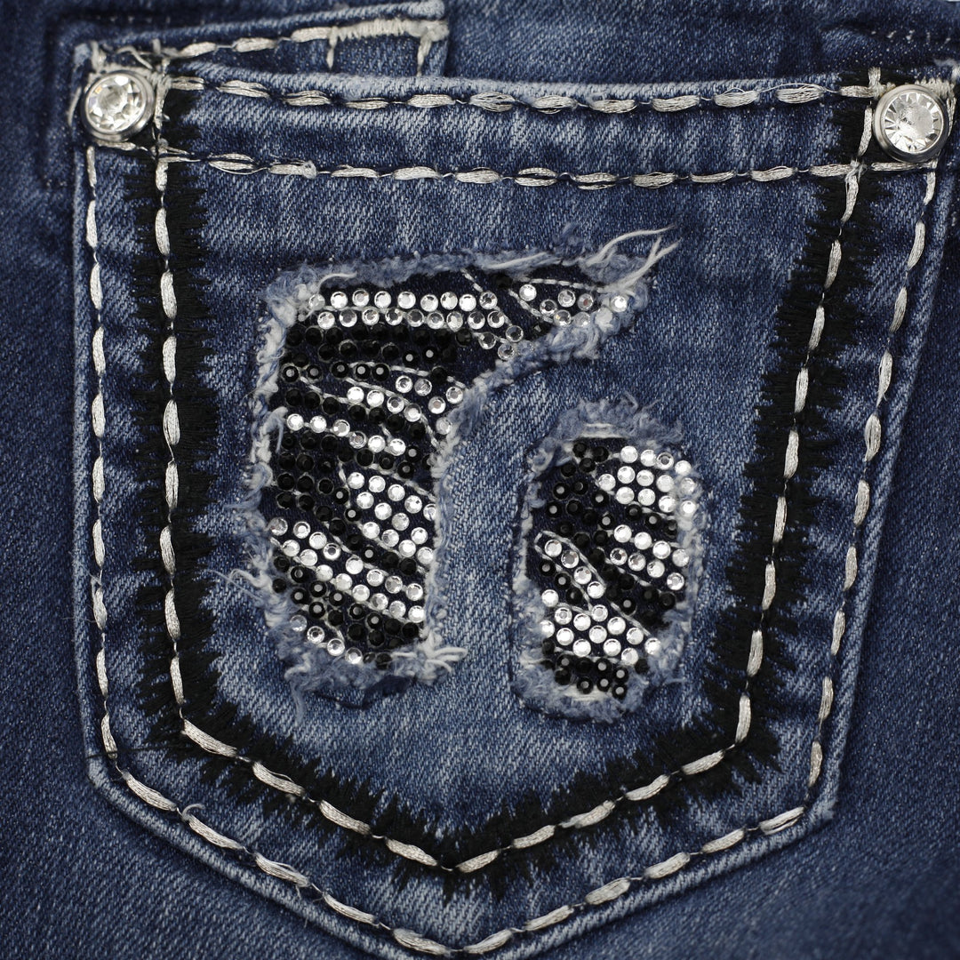 Y2K Ladies Rhinestone Embellished Bootcut Jeans Size 27 | Migration_Jeans & Pants - View 8 | Fashion Rerun