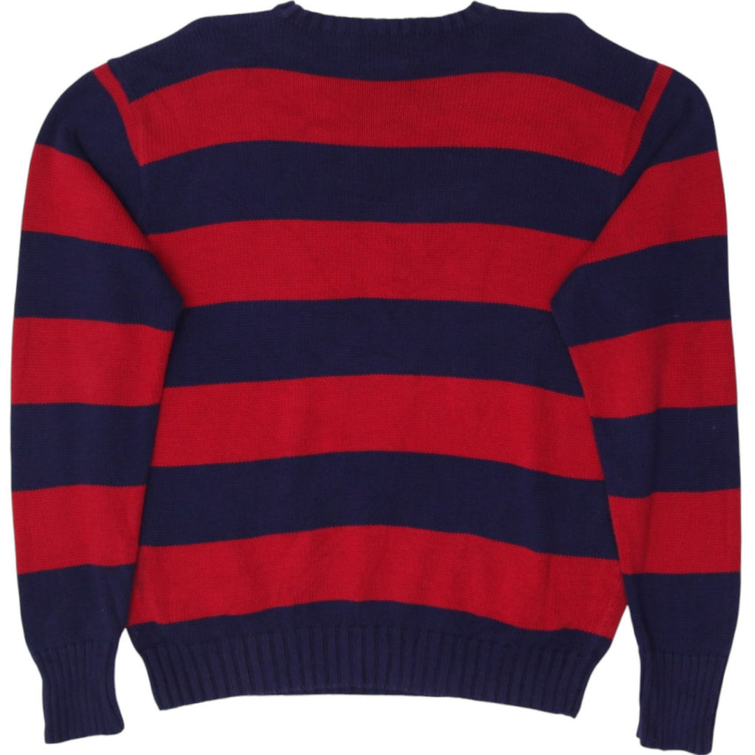 Mens Polo By Ralph Lauren Striped 100% Cotton Knitted Sweater