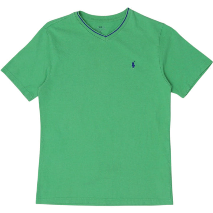 Mens Polo Ralph Lauren V-Neck Green T-Shirt Size L