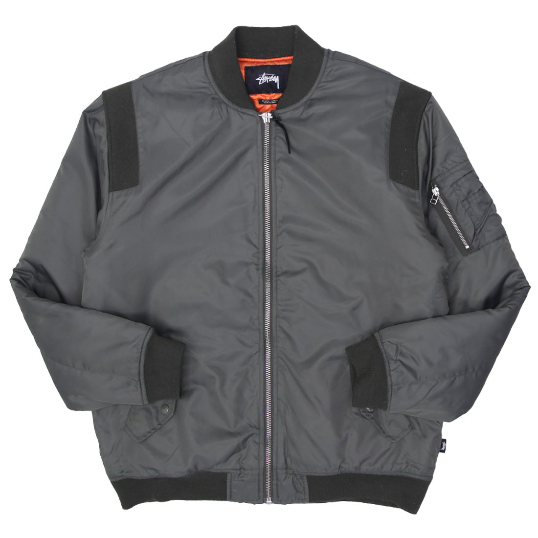 Shop Mens Stussy MA-1 Bomber Full Zip Jacket | Fashion Rerun