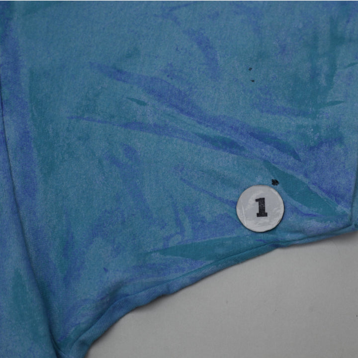 Vintage Mens Hanes Graphic T-Shirt Blue Tie Dye Kites Flying Art Single Stitch Size XL | Migration_T-Shirts - | Fashion Rerun