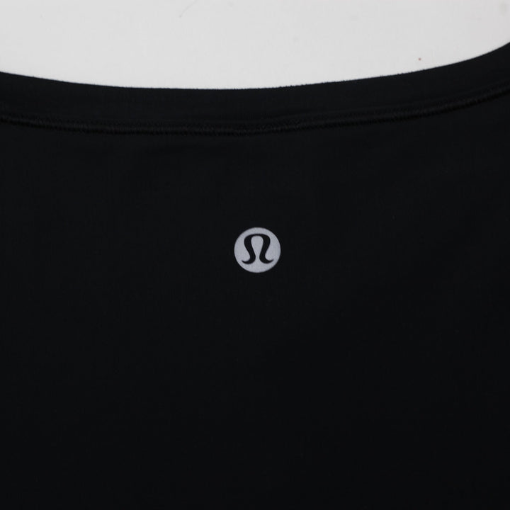 Ladies Lululemon Short-Sleeve Training T-Shirt Laser Cut Perforated Hem Black