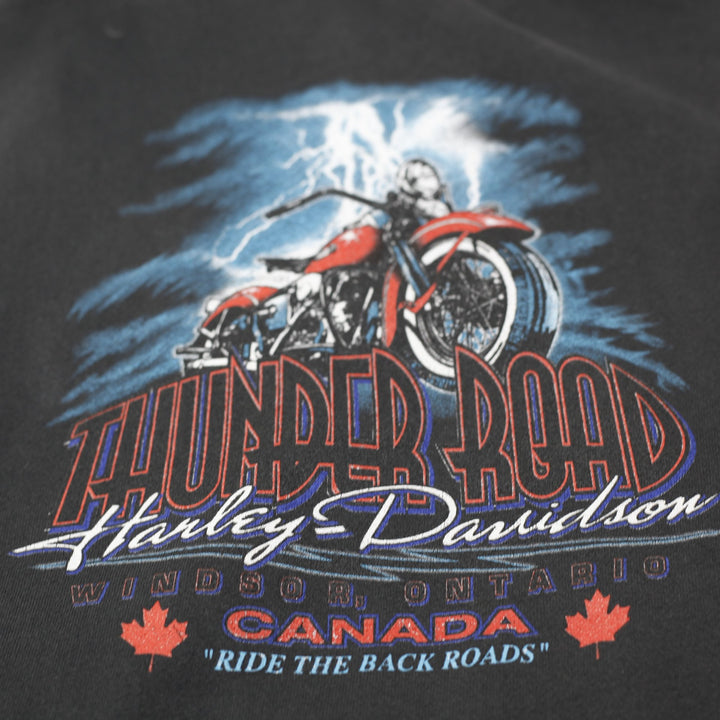 Vintage Mens Harley Davidson Hoodie Black Full Zip USA Graphic XL | Migration_Hoodies - Alternate View | Fashion Rerun